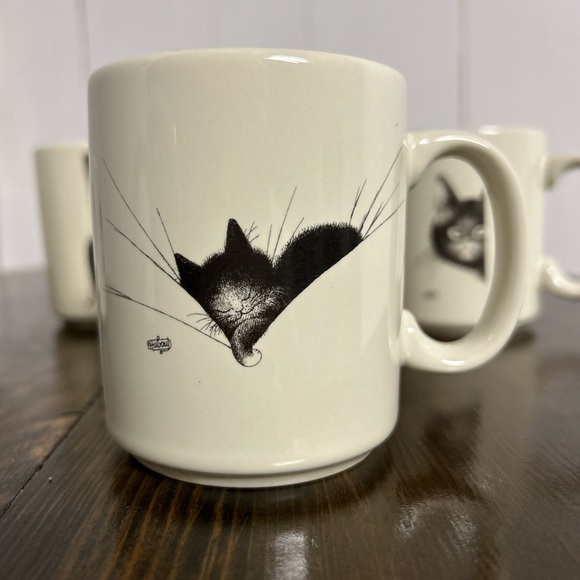 NWT Vintage Albert Dubout “Cats” Mug Collection - Picture 3 of 7